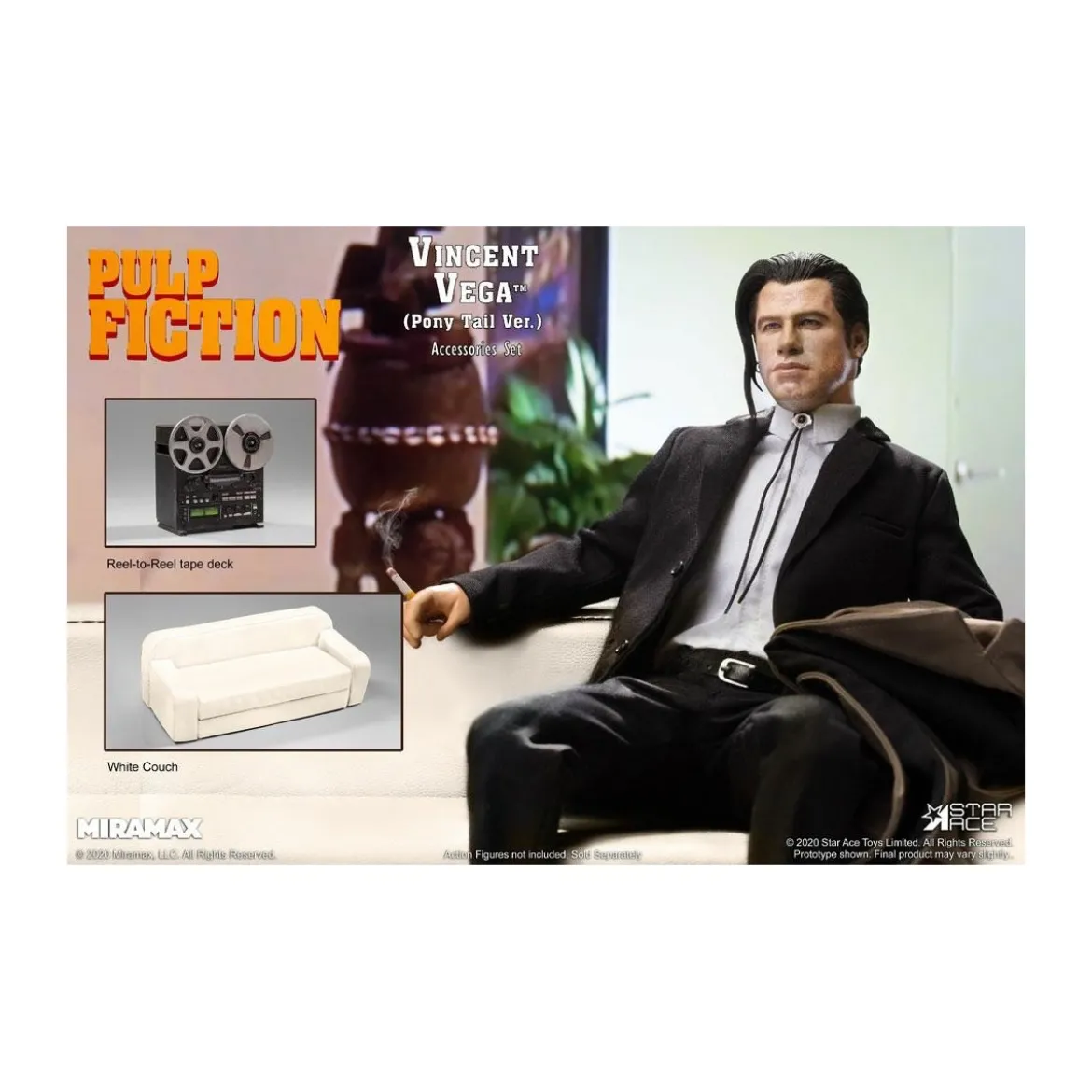 Star Ace - Vincent Vega Pony Tail version Deluxe 1/6 - Pulp Fiction