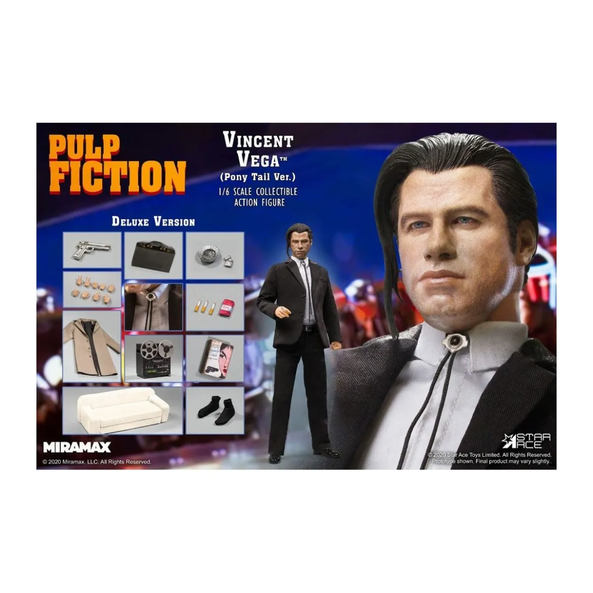 Star Ace - Vincent Vega Pony Tail version Deluxe 1/6 - Pulp Fiction