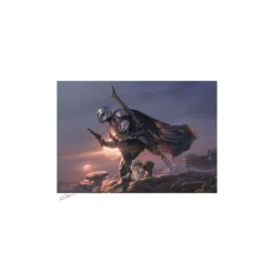 Star wars impression Art Print - Din Djarin & Grogu: A Clan of Two - 46 x 61 cm