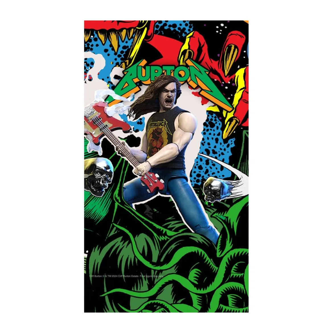 Super 7 - Metallica Wave 2 - Ultimates Cliff Burton "Superhero Poster"