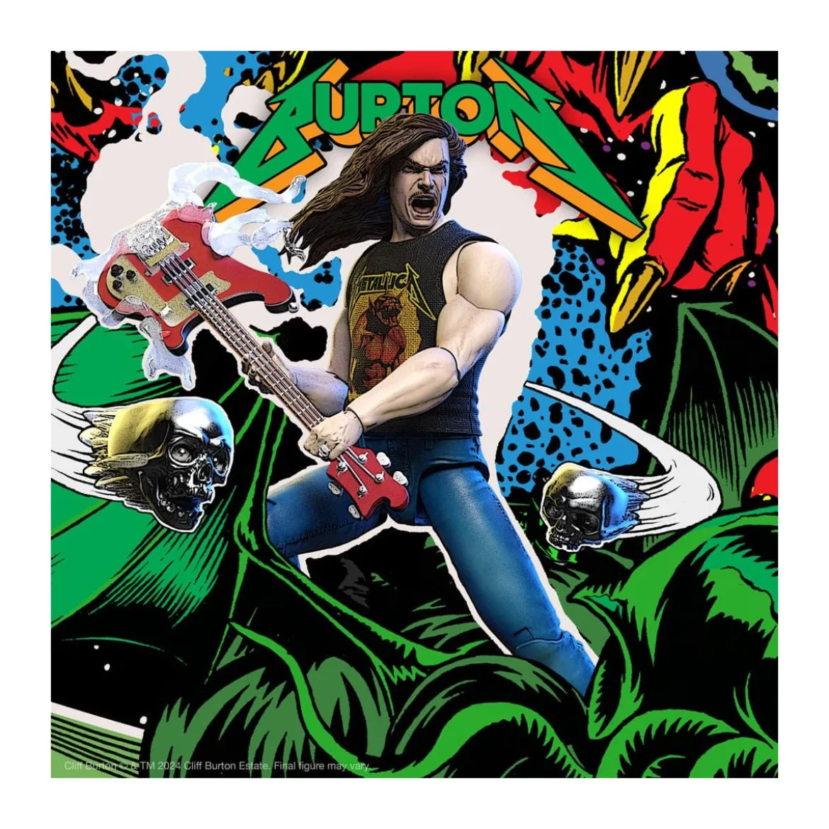 Super 7 - Metallica Wave 2 - Ultimates Cliff Burton "Superhero Poster"