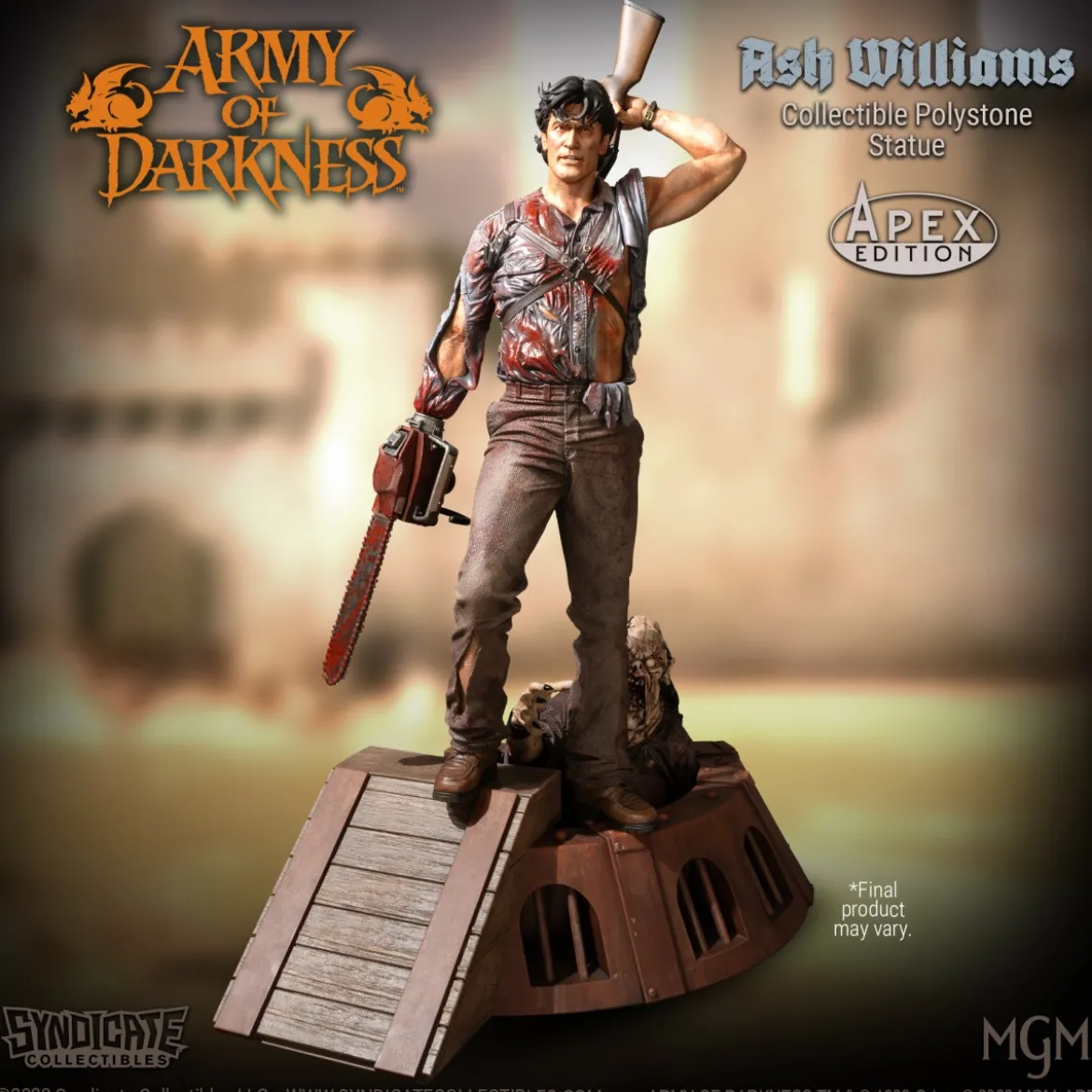 Syndicate Collectibles - Evil Dead Army of Darkness - Ash Williams Premium Statue 1/10 Apex Edition