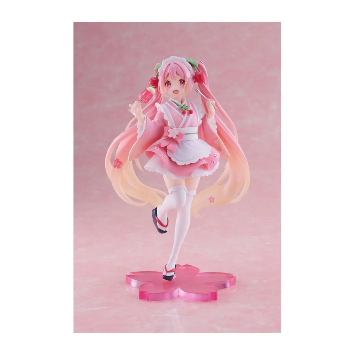 Taito AMP Fig - Hatsune Miku - Newley Written Sakura Miku Japanese Cafe Ver. Reissue