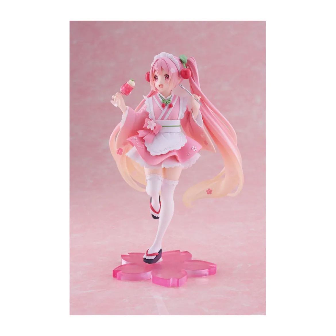 Taito AMP Fig - Hatsune Miku - Newley Written Sakura Miku Japanese Cafe Ver. Reissue
