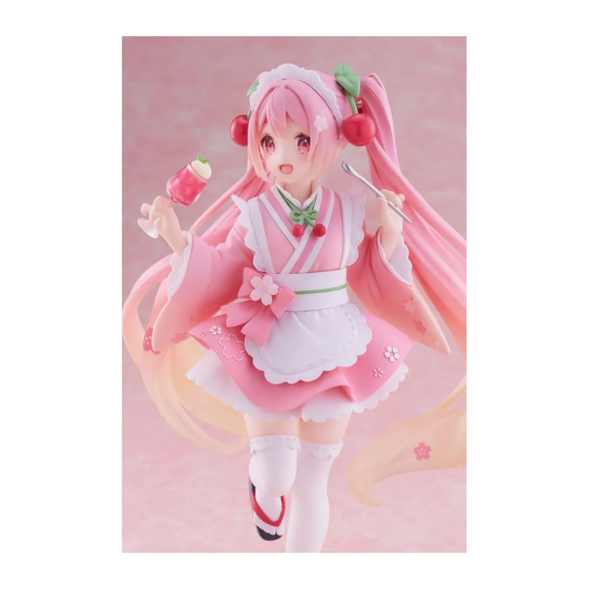 Taito AMP Fig - Hatsune Miku - Newley Written Sakura Miku Japanese Cafe Ver. Reissue