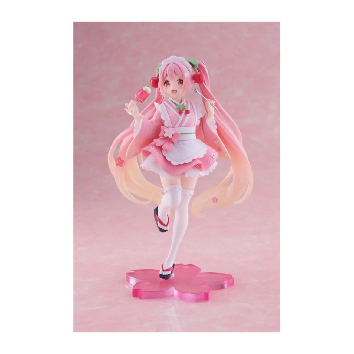 Taito AMP Fig - Hatsune Miku - Newley Written Sakura Miku Japanese Cafe Ver. Reissue