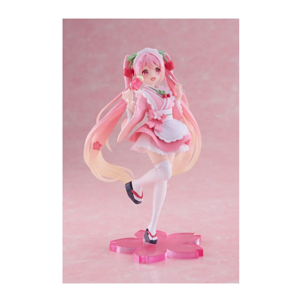 Taito AMP Fig - Hatsune Miku - Newley Written Sakura Miku Japanese Cafe Ver. Reissue