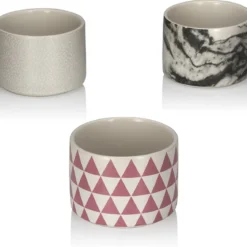 Tasses empilables à messages en Céramique - 3 pièce