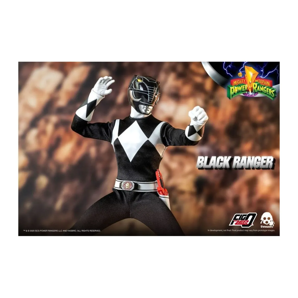 Three 0 - Black Ranger - Mighty Morphin Power Rangers FigZero 1/6