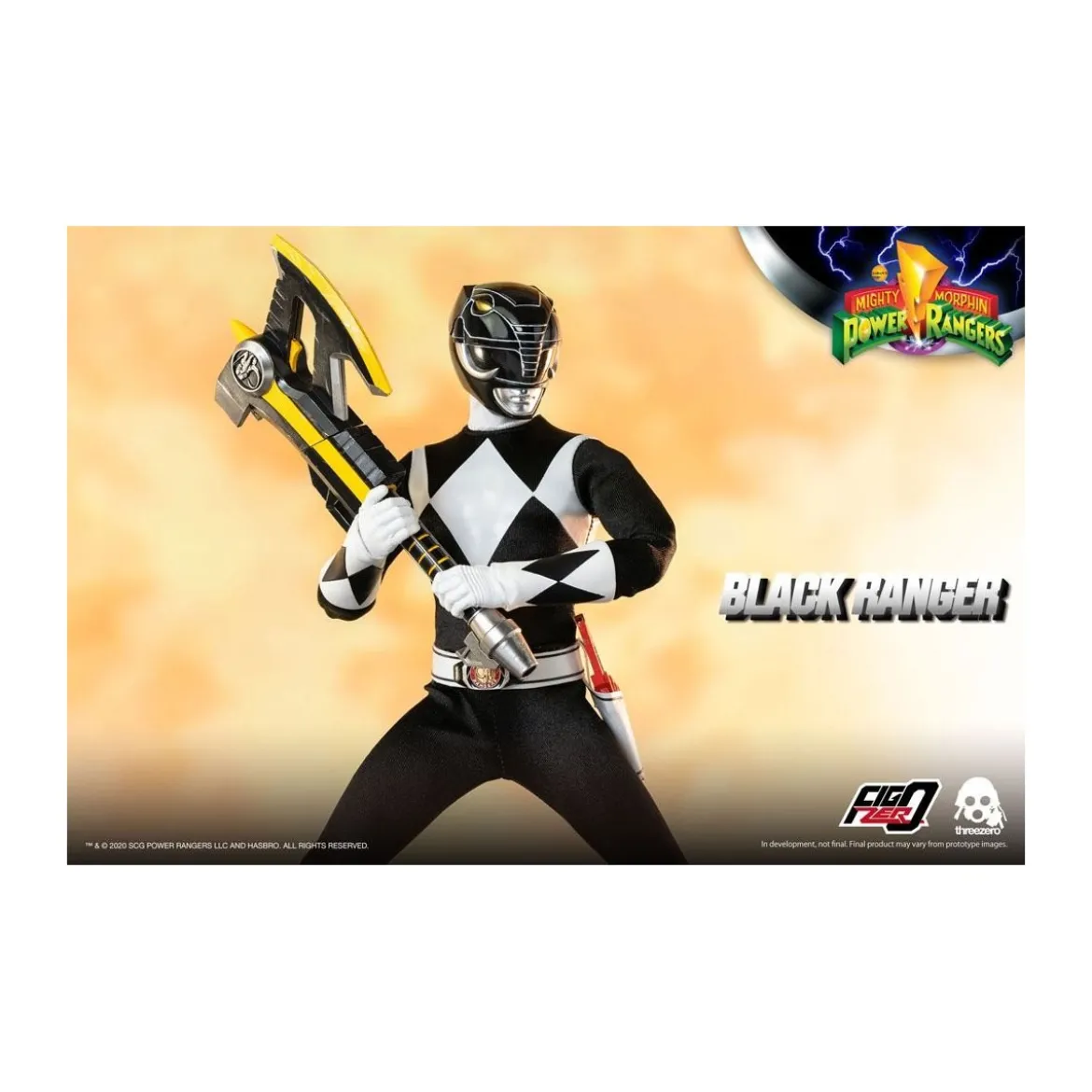 Three 0 - Black Ranger - Mighty Morphin Power Rangers FigZero 1/6