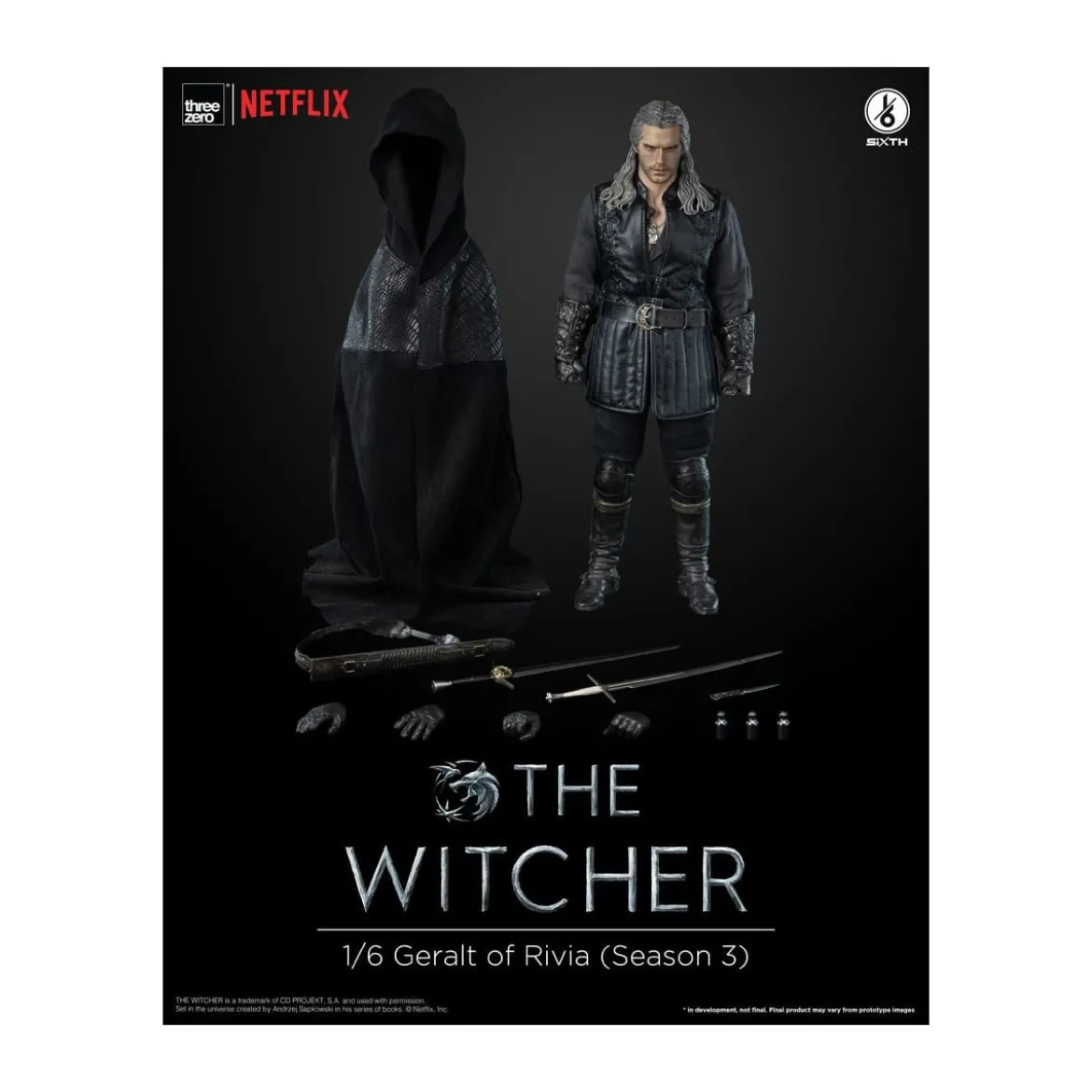 Threezero- Geralt of Rivia 1/6 - The Witcher Season 3