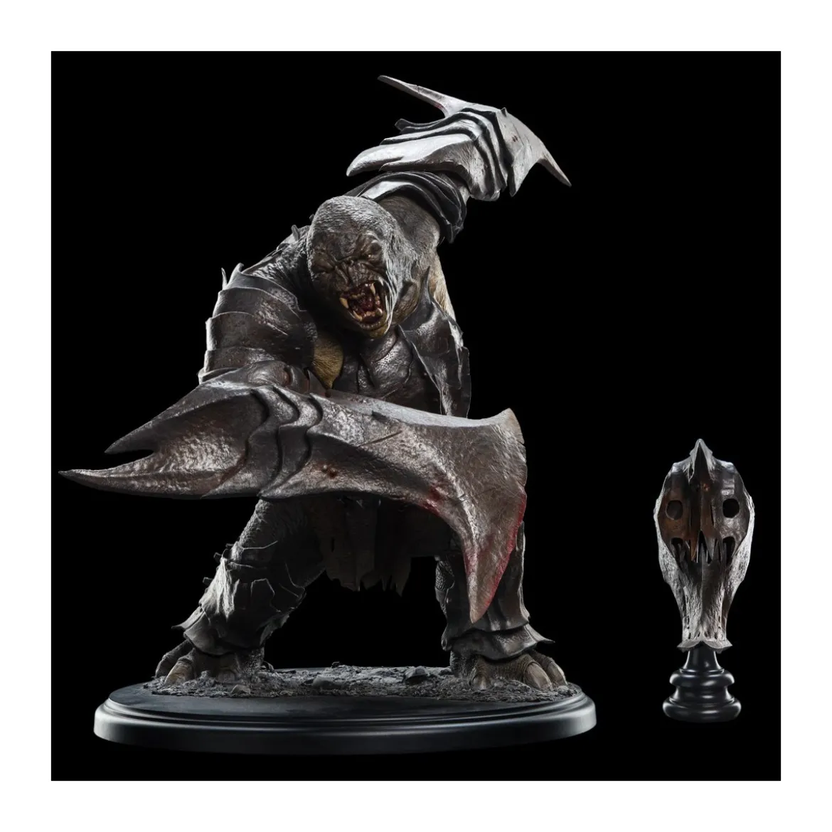 Weta Le Hobbit Statue War Troll and Helm - Depot vente