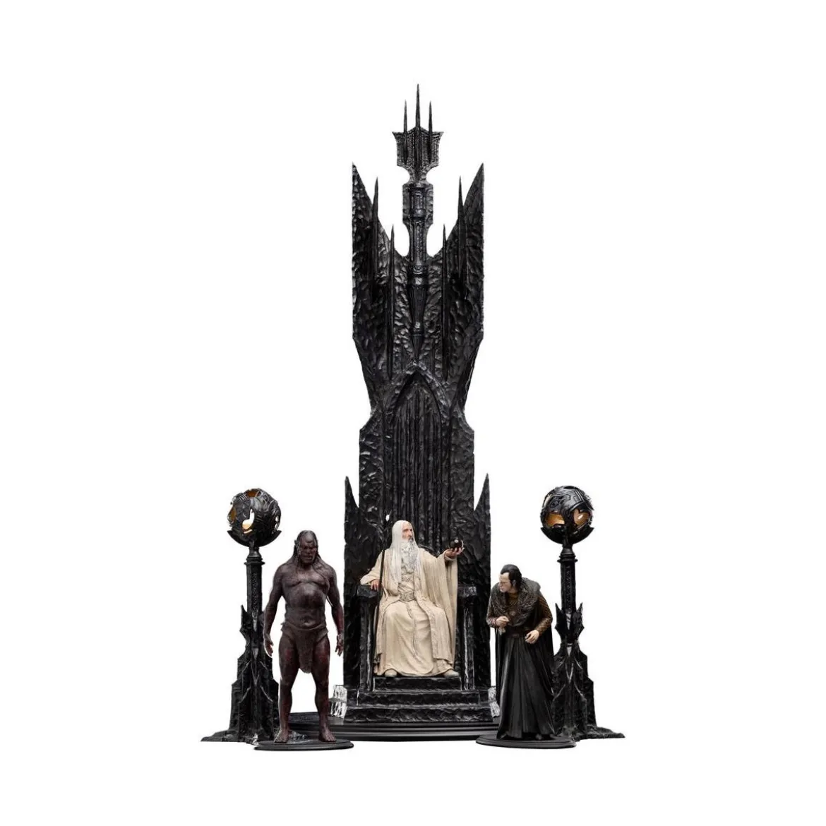 Weta - Le Seigneur des Anneaux - Saruman the White on Throne statue 1/6