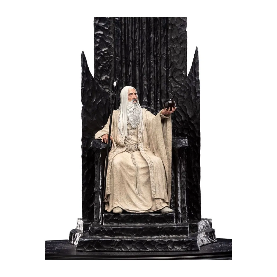 Weta - Le Seigneur des Anneaux - Saruman the White on Throne statue 1/6