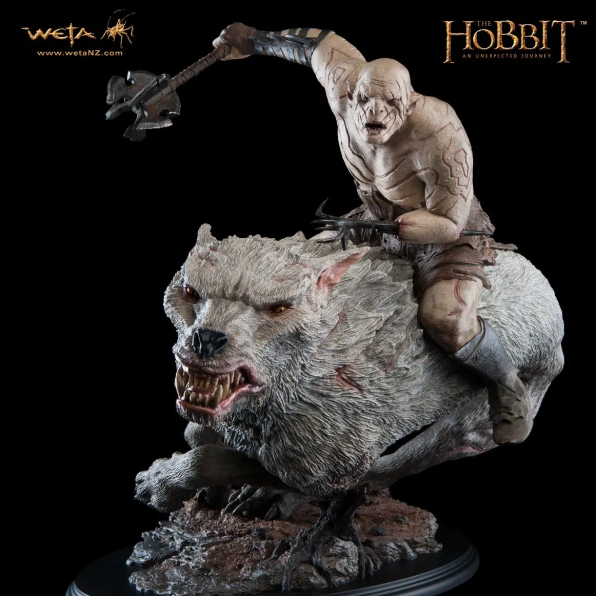 Weta Statue Hobbit Azog The Defiler on Warg - Occasion