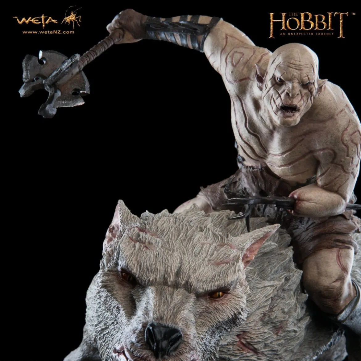 Weta Statue Hobbit Azog The Defiler on Warg - Occasion