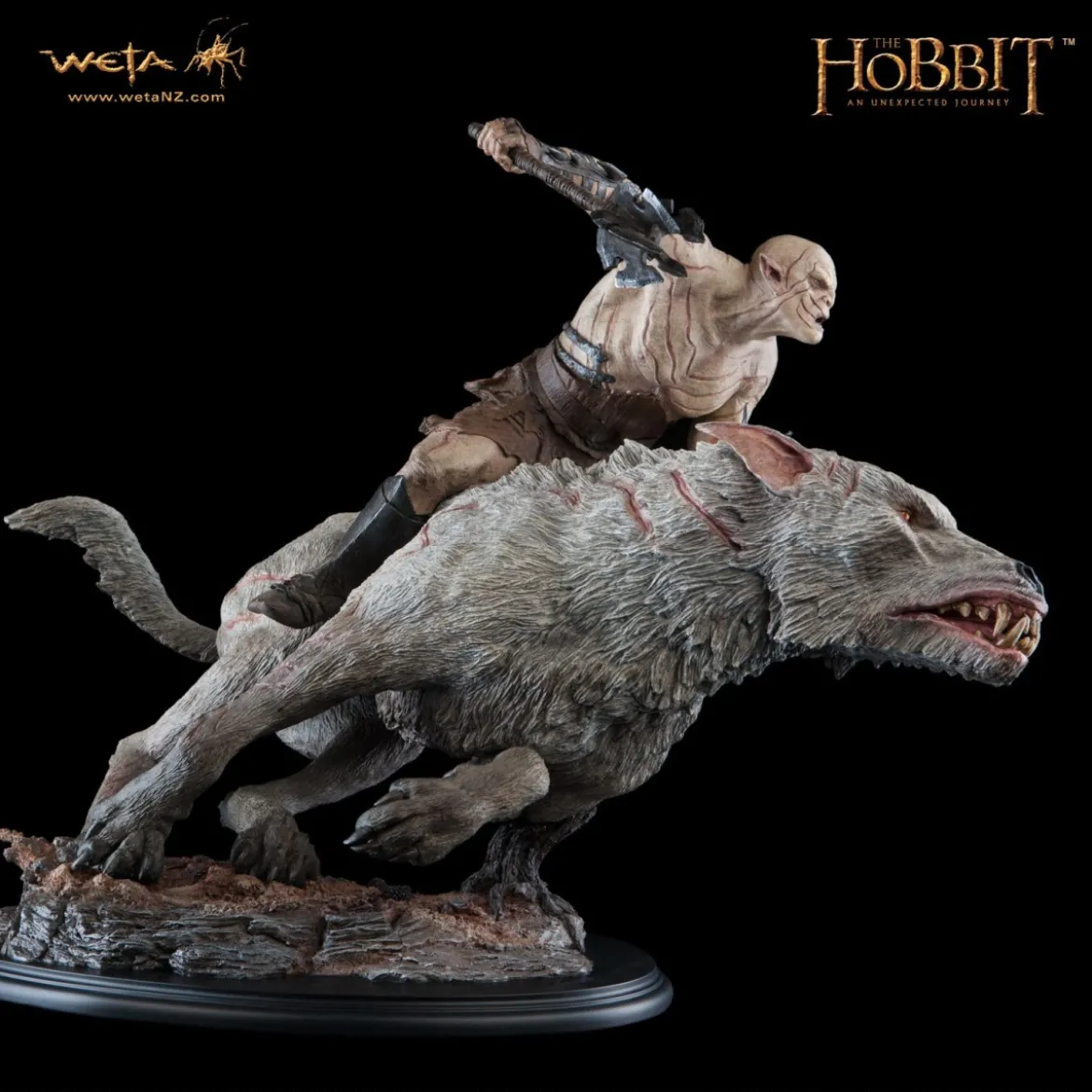 Weta Statue Hobbit Azog The Defiler on Warg - Occasion